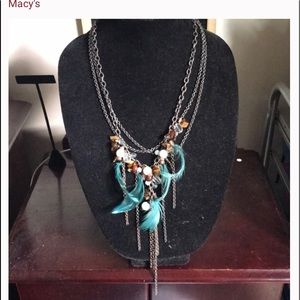 Simply gorgeous 3 tiered feather necklace
